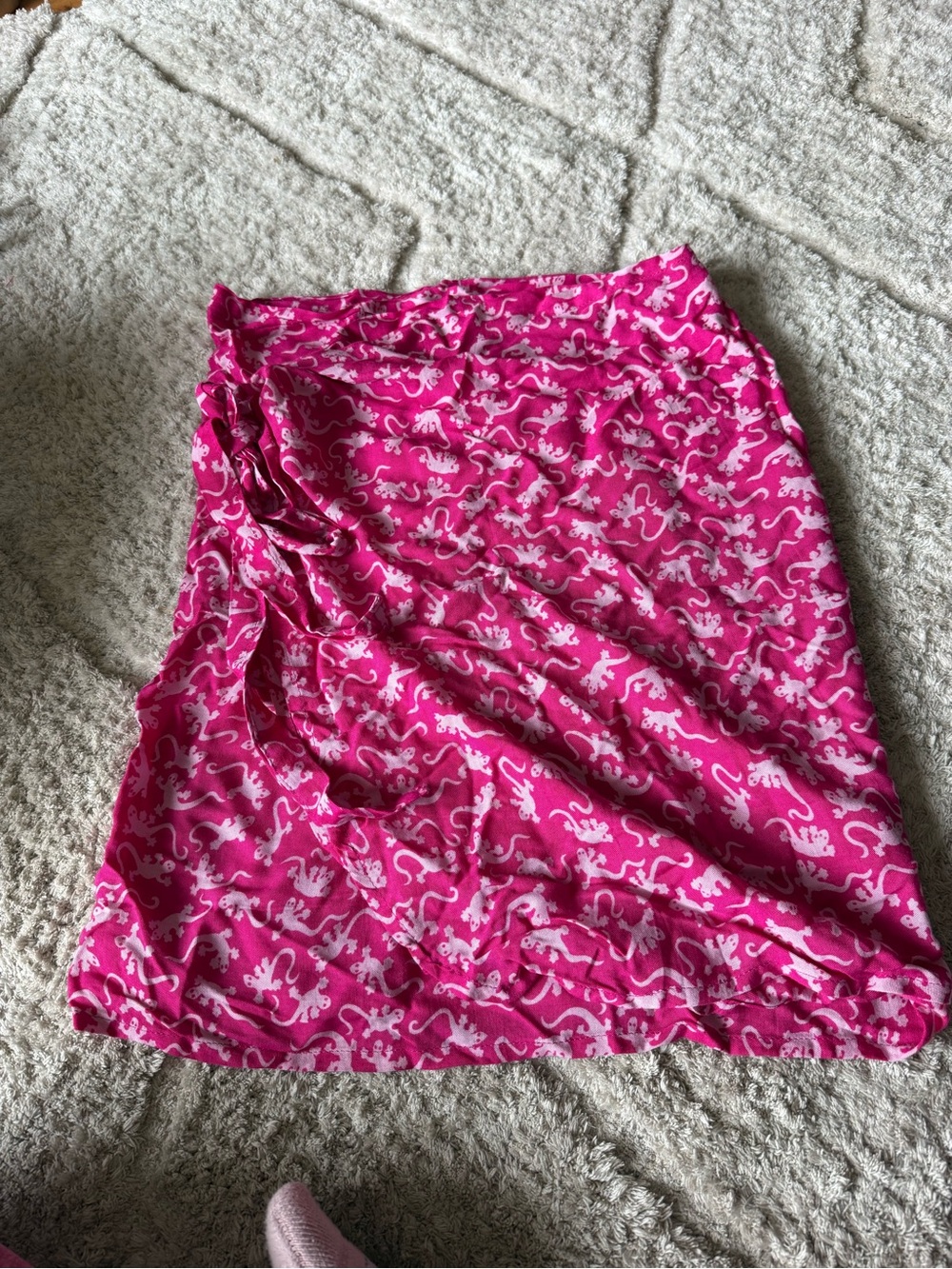 Women’s Pink Printed Wrap Skirt